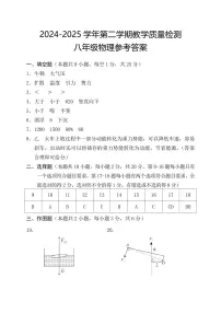 河南省安阳市殷都区2024-2025学年八年级下学期期末教学质量检测物理试卷