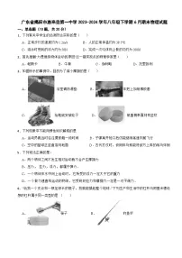 广东省揭阳市惠来县第一中学2023-2024学年八年级下学期6月期末物理试题