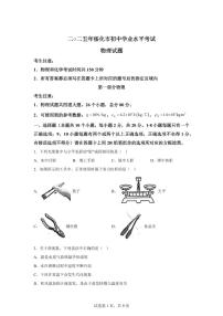 2025届黑龙江省绥化市中考物理试卷[附解析]