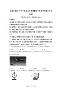 2025届四川省宜宾市中考物理试卷[附解析]