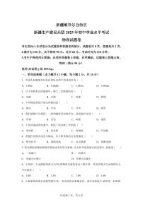 2025届新疆维吾尔自治区中考物理试卷[附解析]