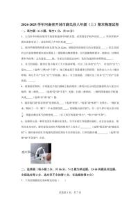河南省开封市尉氏县2024--2025学年八年级上册期末考试物理试卷[附解析]