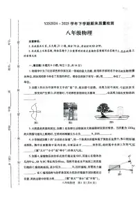 河南省许昌市禹州市2024-2025学年8年级下学期期末物理试题（无答案）