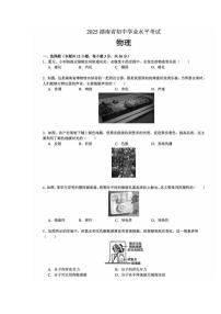 2025年湖南省中考真题物理试卷及解析