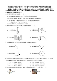 湖南省长沙市长沙县2024-2025学年八年级下学期6月期末考试物理试卷