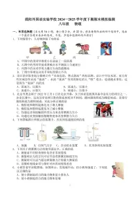 四川省绵阳外国语实验学校2024-2025学年八年级下学期期末模拟物理试卷（含参考答案）