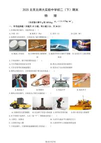 2025北京北师大实验中学初二（下）期末物理试卷（教师版）