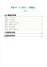 中考物理复习：专题08 力（练习）（含答案）