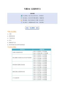 专题04 压强和浮力(复习)-2025年初中九年级物理（苏科版2024）暑假讲义（原卷版+解析版）