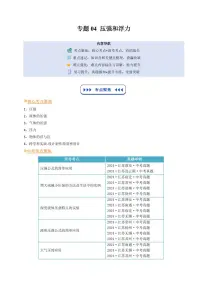 专题04 压强和浮力(复习)-2025年初中九年级物理（苏科版2024）暑假讲义（原卷版+解析版）