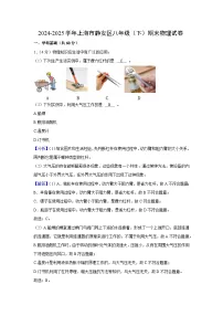 上海市静安区2024-2025学年八年级下学期期末真题 物理试卷（解析版）