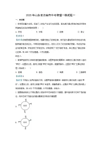 2025年山东省济南市中考一模物理试卷（解析版）