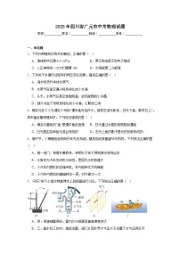 2025年四川省广元市中考物理试题（无答案）