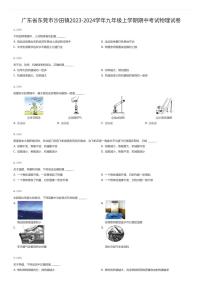 广东省东莞市沙田镇2023-2024学年九年级上学期期中考试物理试卷（有答案解析）