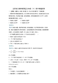 【物理】江苏省无锡市新吴区2023-2024学年九年级下学期期中试题（解析版）