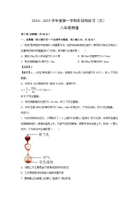 【物理】山西省临汾市洪洞县三校联考2024-2025学年八年级上学期12月月考试题（解析版）