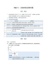 初中 物理 竞赛专区 八年级上册学案版块4 光现象 专题4-2 光的折射及折射作图（解析版）