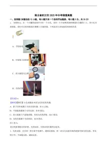 湖北省武汉市2025年中考物理真题及同步解析