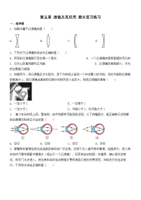 第五章 透镜及其应用 期末复习练习 人教版物理八年级上册