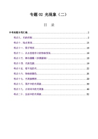 三年（2023-2025）中考物理真题分类汇编：专题03 光现象（二）（全国通用）（解析版）