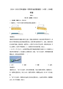 山东省枣庄市山亭区2024-2025学年八年级上学期期末考试物理试卷（解析版）