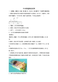 2025年山东省枣庄市市中区中考三模物理试题（解析版）