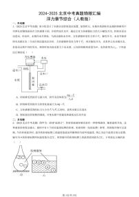 2024-2025北京中考真题物理汇编：浮力章节综合（人教版） 有答案解析