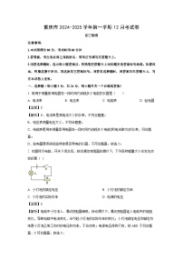 重庆市万州区2024-2025学年九年级上学期12月月考物理试卷（解析版）