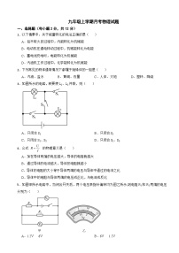 甘肃省定西市2025年九年级上学期月考物理试题附答案