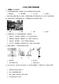 广东省清远市2025年九年级上学期月考物理试题附答案