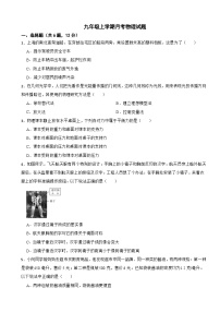 上海市长宁区2025年九年级上学期月考物理试题附答案