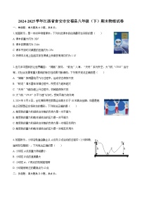 2024-2025学年江西省吉安市安福县八年级（下）期末物理试卷-自定义类型