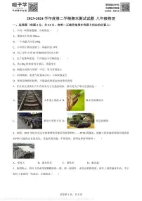 江苏省扬州市宝应县2023-2024学年八年级下学期期末物理试题(原卷版)A4