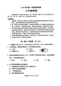 广东省广州市海珠区2024-2025学年八年级上学期物理期末试题
