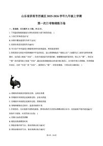 2025年济南市历城区初三物理上学期10月份月考试题及其答案
