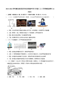 湖北省武汉市部分学校2023-2024学年八年级上学期月考物理试卷（12月份）