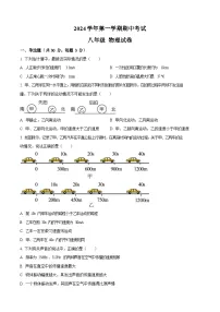 广东省广州市第八十九中学2024-2025学年八年级上学期期中考试物理试题（含答案）