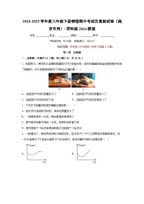 江苏省南京市2024-2025学年八年级下学期期中卷物理试卷（解析版）
