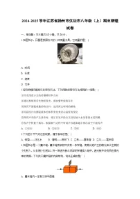 江苏省扬州市仪征市2024-2025学年八年级上学期期末物理试卷（解析版）