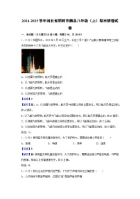 河北省邯郸市魏县2024-2025学年八年级上学期期末考试物理试卷（解析版）