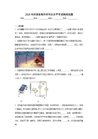 2025年河南省焦作市初中学业水平考试物理试题（附答案解析）