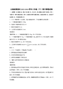 云南省楚雄州2023-2024学年八年级下学期期中物理试卷
