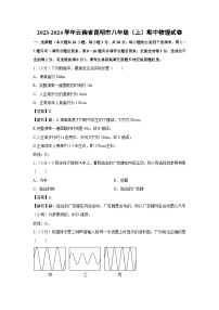 云南省昆明市2023-2024学年八年级上学期期中物理试卷