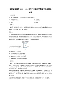 江苏省盐城市2023－2024学年八年级下学期中模拟物理试卷