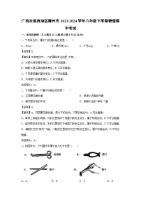 广西壮族自治区柳州市2023-2024学年八年级下学期物理期中考试物理试卷