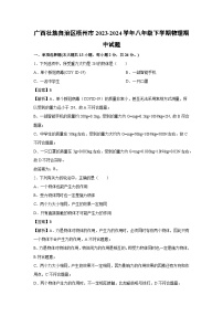 广西梧州市2023-2024学年八年级下学期物理期中物理试卷
