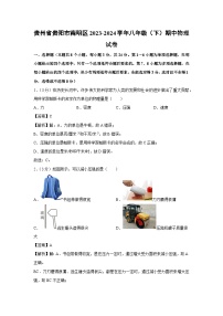 贵州省贵阳市南明区2023-2024学年八年级下学期期中物理物理试卷