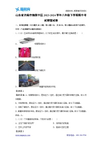 山东省济南市槐荫中区2023-2024学年八年级下学期期中考试物理试卷