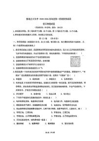山东省青岛市第三十九中学校2025-2026学年上学期九年级10月月考物理试卷