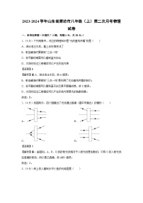 山东省潍坊市潍城区2023-2024学年八年级上学期第二次月考物理物理试卷